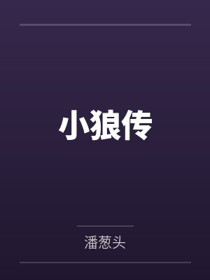 小狼传封面