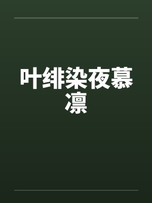 叶绯染夜慕凛封面