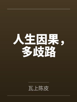 人生因果，多歧路封面