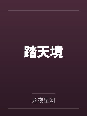 踏天境封面
