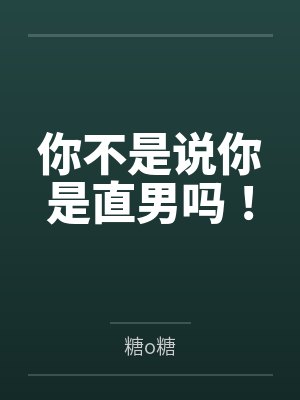 你不是说你是直男吗！封面