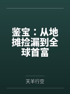 鉴宝：从地摊捡漏到全球首富封面