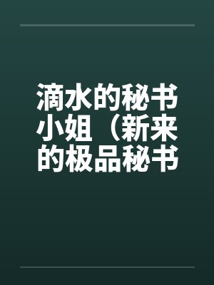 滴水的秘书小姐（新来的极品秘书封面